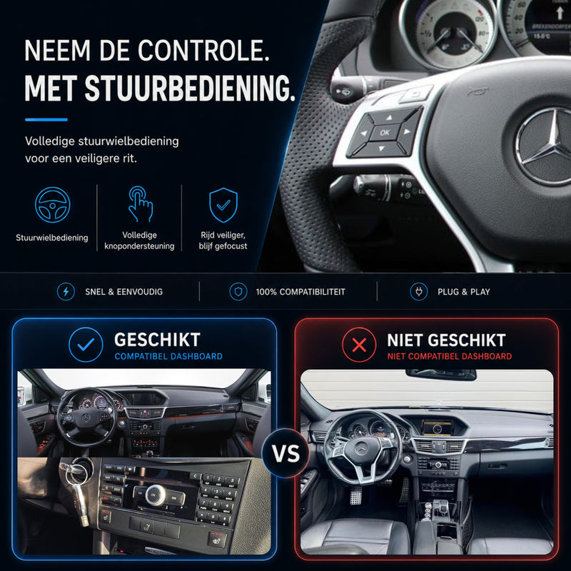 Mercedes E-Klasse | 2009 t/m 2012 | CarPlay & Android Auto Box | NTG 4.0-6
