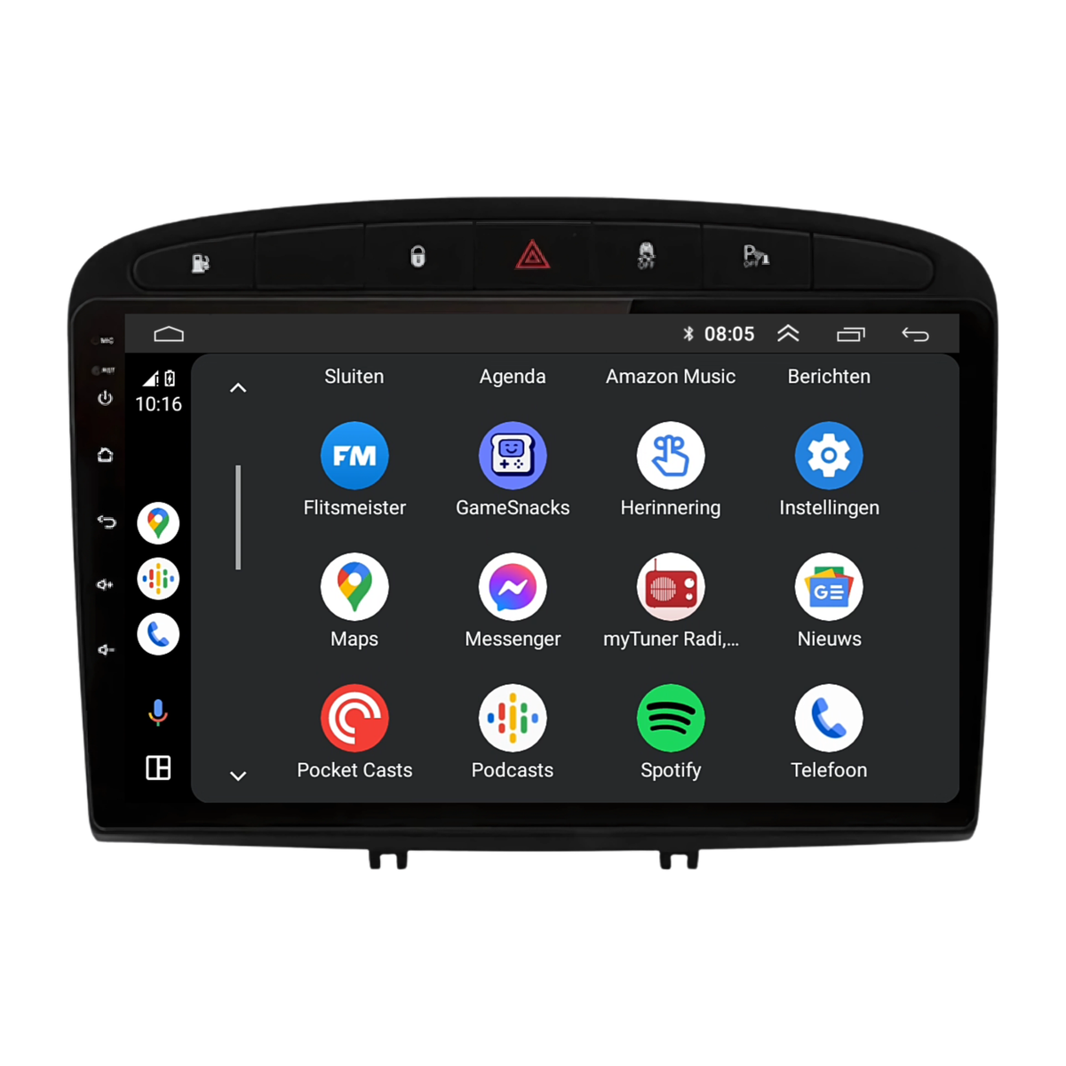 Peugeot 308 | 408 | Android 13 | Autoradio | 2007 t/m 2020 | CarPlay &  Android  Auto-2