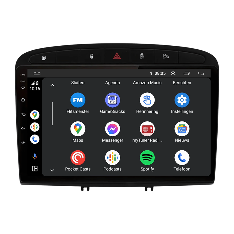 Peugeot 308 | 408 | Android 13 | Autoradio | 2007 t/m 2020 | CarPlay &  Android  Auto-2