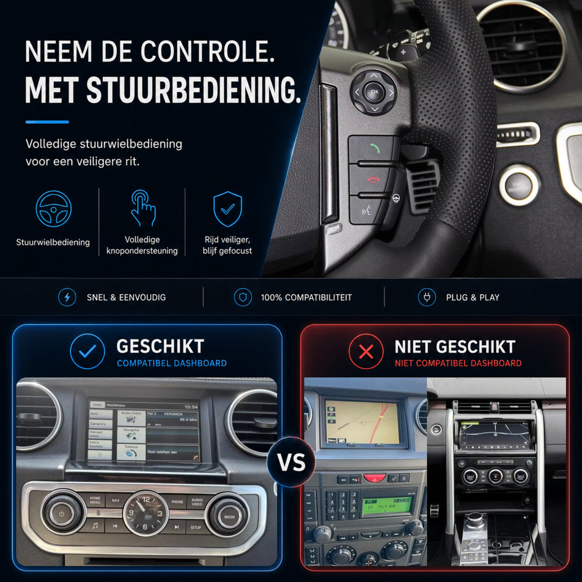 Land Rover Discovery | 2009 t/m 2016 | CarPlay & Android Auto Box | Bosch-6