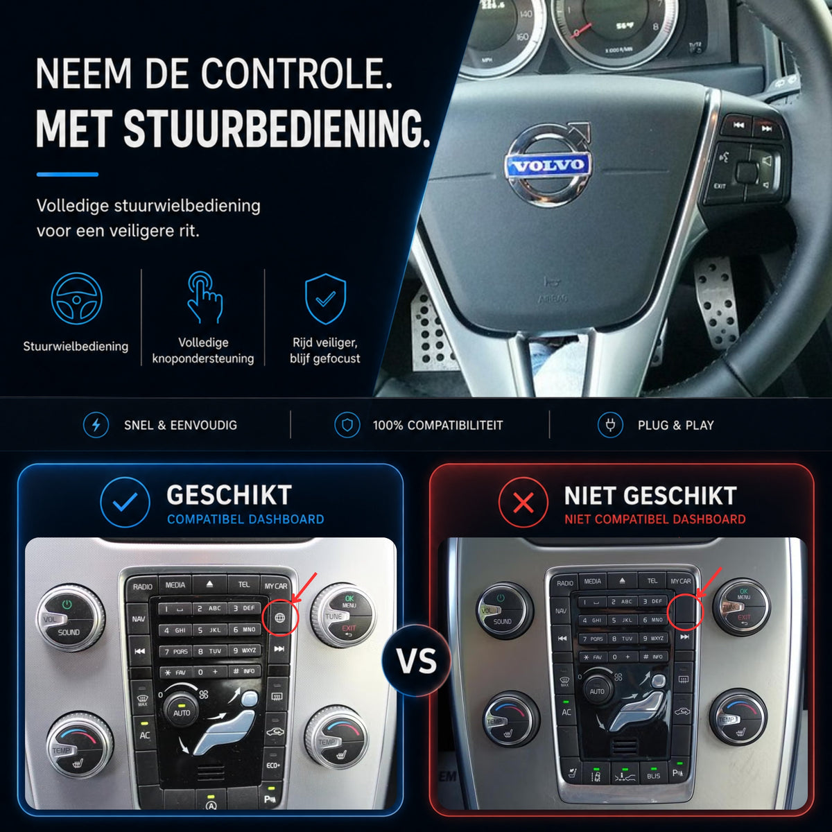 Volvo S80 | 2014 t/m 2016 | CarPlay & Android Auto Box | Sensus Connect-6