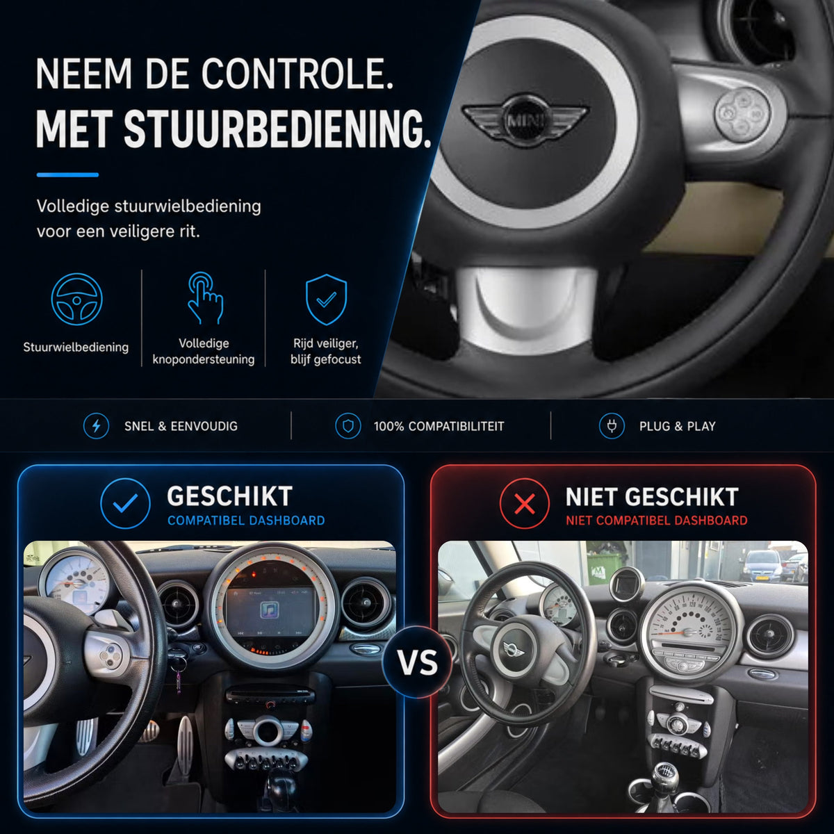 MINI Clubman | 2007 t/m 2010 | CarPlay & Android Auto Box-4