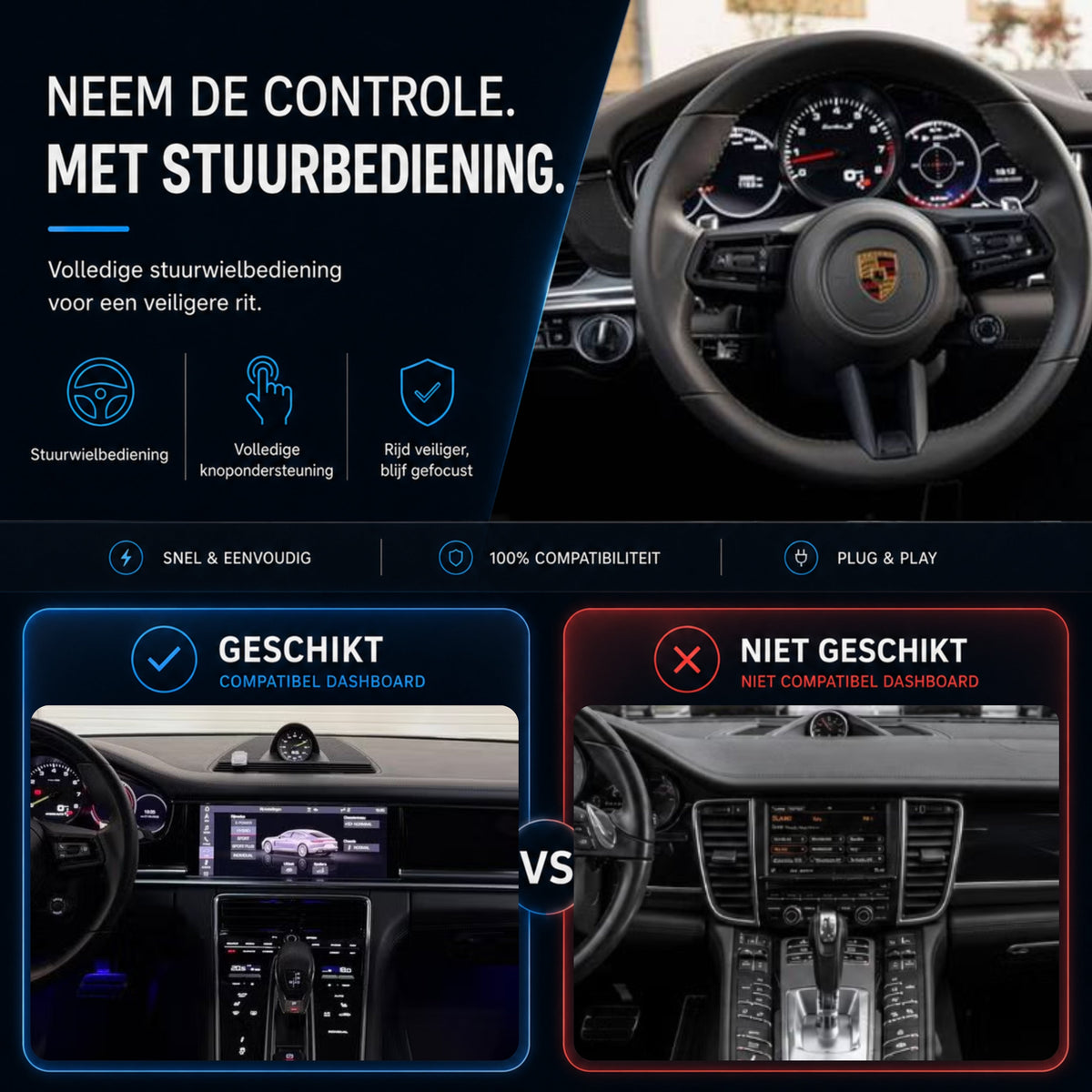 Porsche Panamera | 2016 t/m 2026 | CarPlay & Android Auto Box | MIB3-6