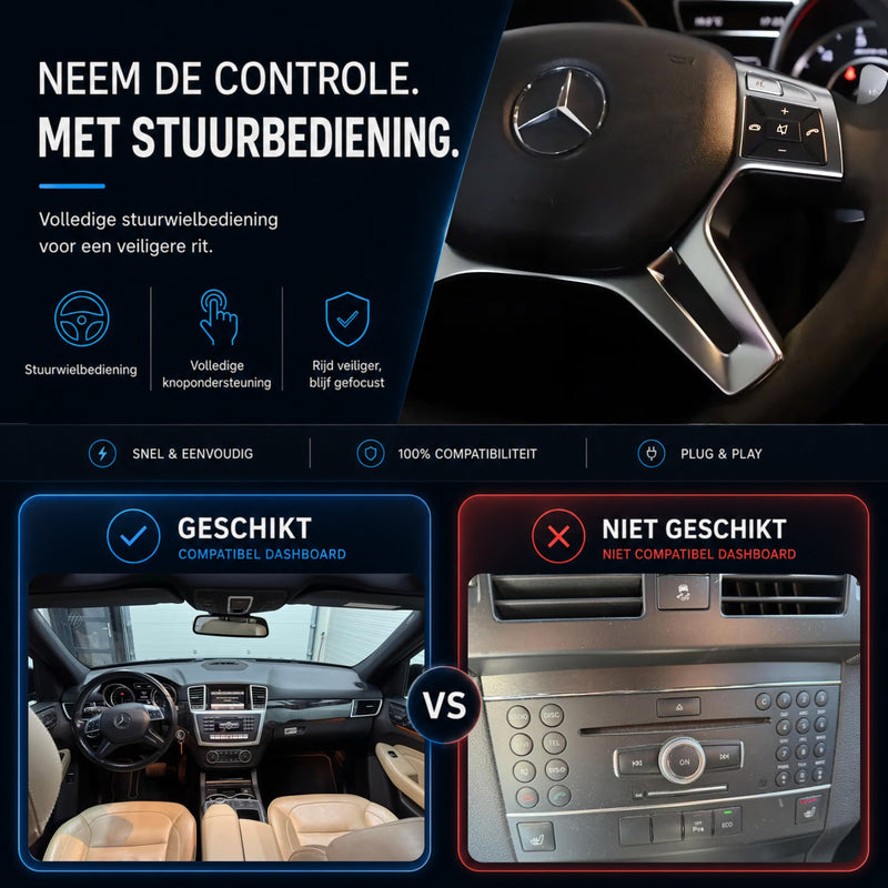 Mercedes ML W166 | 2011 t/m 2015 | CarPlay & Android Auto Box | NTG 4.5-6