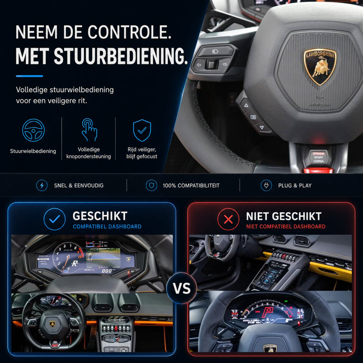 Lamborghini Huracan LP610 | 2015 t/m 2018 | CarPlay & Android Auto Box-6