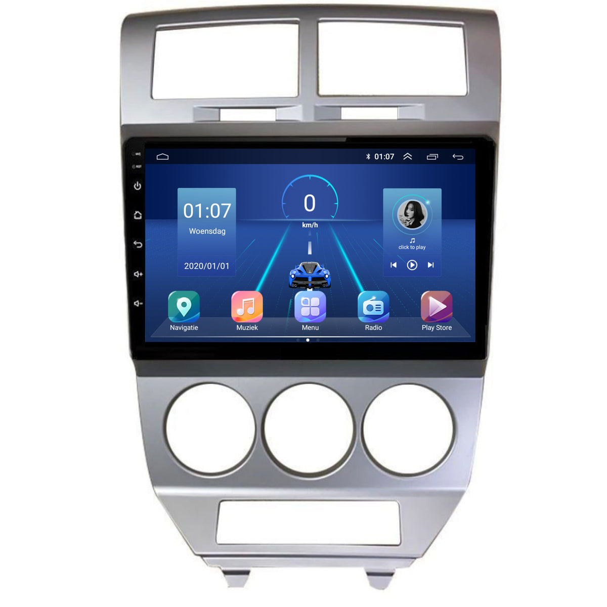 Dodge Caliber CarPlay & Android Auto autoradio | 2006 t/m 2010 | Android 15 | Davilon-6
