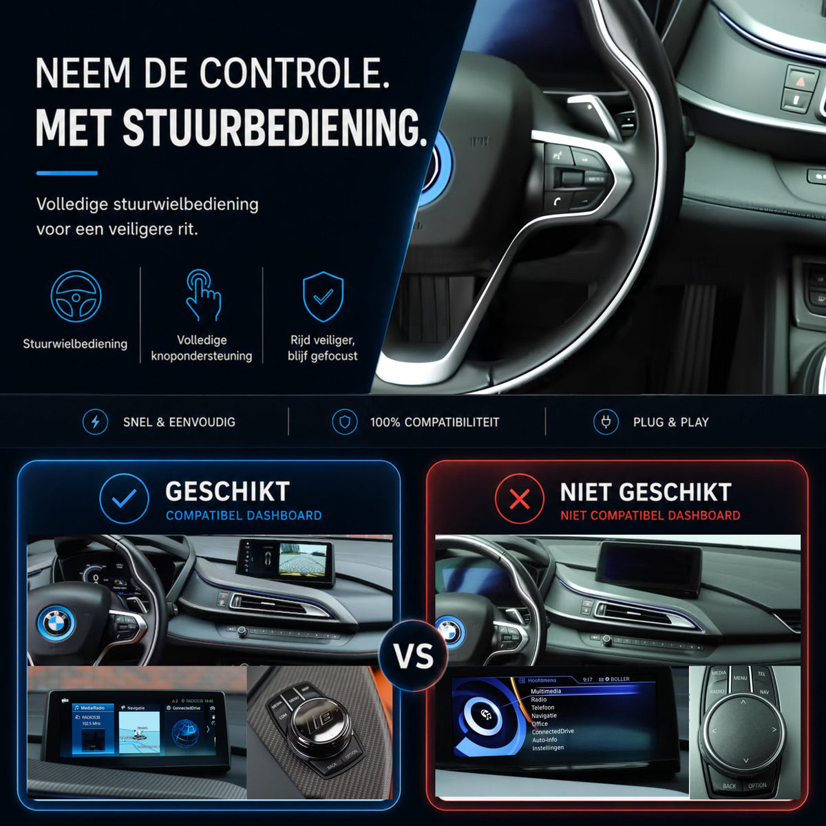 BMW i8 I15 | 2018 t/m 2020 | CarPlay & Android Auto Box | NBT EVO-6