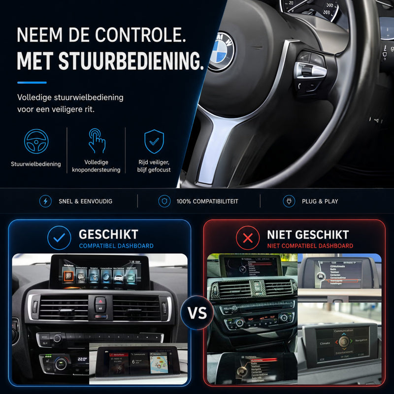BMW 3 Serie F30/F31 | 2017 t/m 2020 | CarPlay & Android Auto Box | NBT EVO-6