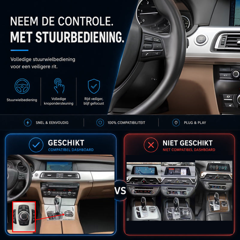 BMW 7 Serie E65/E66/F01/F02 | 2007 t/m 2012 | CarPlay & Android Auto Box | CIC-6