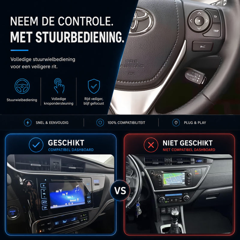 Toyota Auris | 2016 t/m 2019 | CarPlay & Android Auto Box | Touch 2 | Panasonic-6