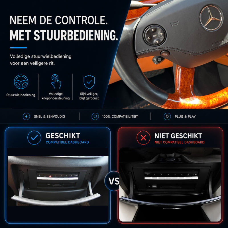 Mercedes S-Klasse | 2009 t/m 2013 | CarPlay & Android Auto Box | NTG 3.5-6