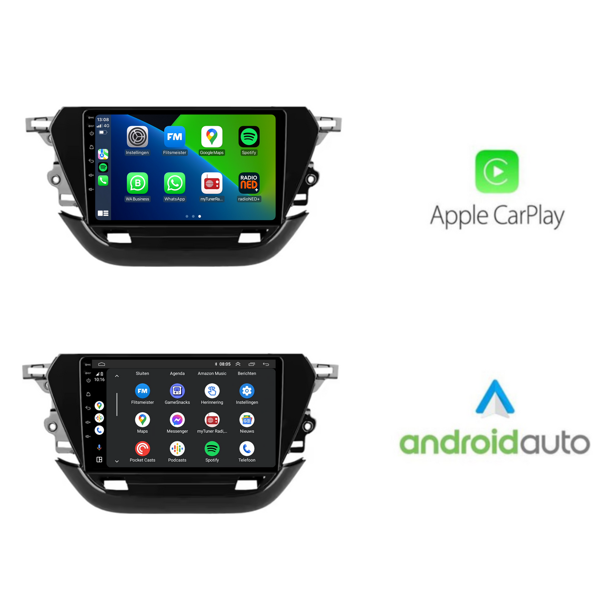 Opel Corsa CarPlay & Android Auto autoradio | 2019 t/m 2024 | Android 15 | Davilon-5