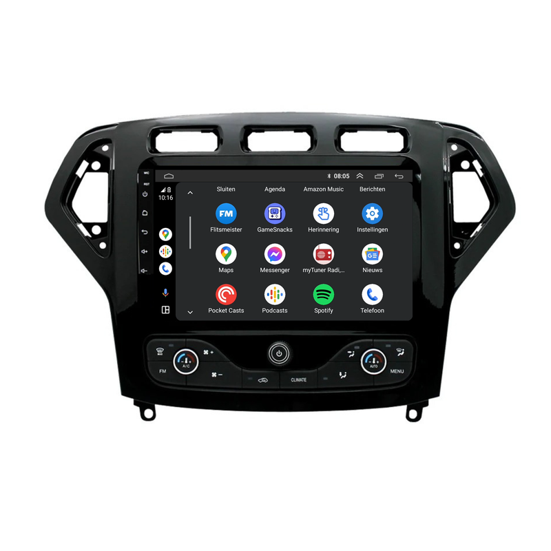 Ford Mondeo CarPlay & Android Auto autoradio | 2007 t/m 2014 | Android 15 | Davilon | Inclusief frame met airco-module-8