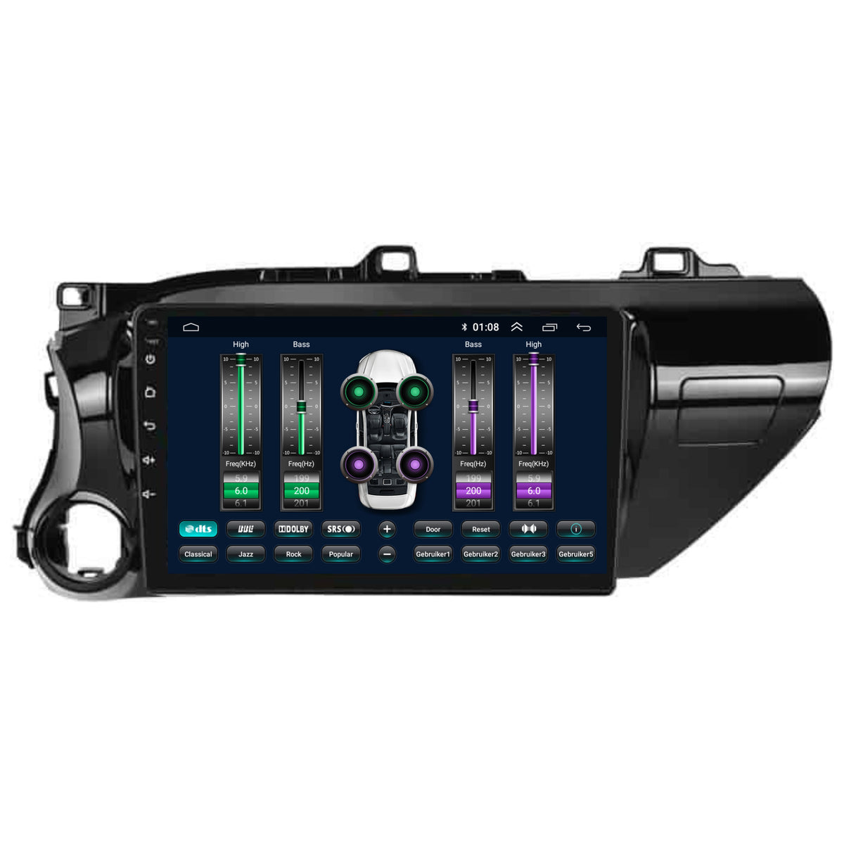 Toyota Hilux CarPlay & Android Auto autoradio | 2015 t/m 2020 | Android 15 | Davilon-7