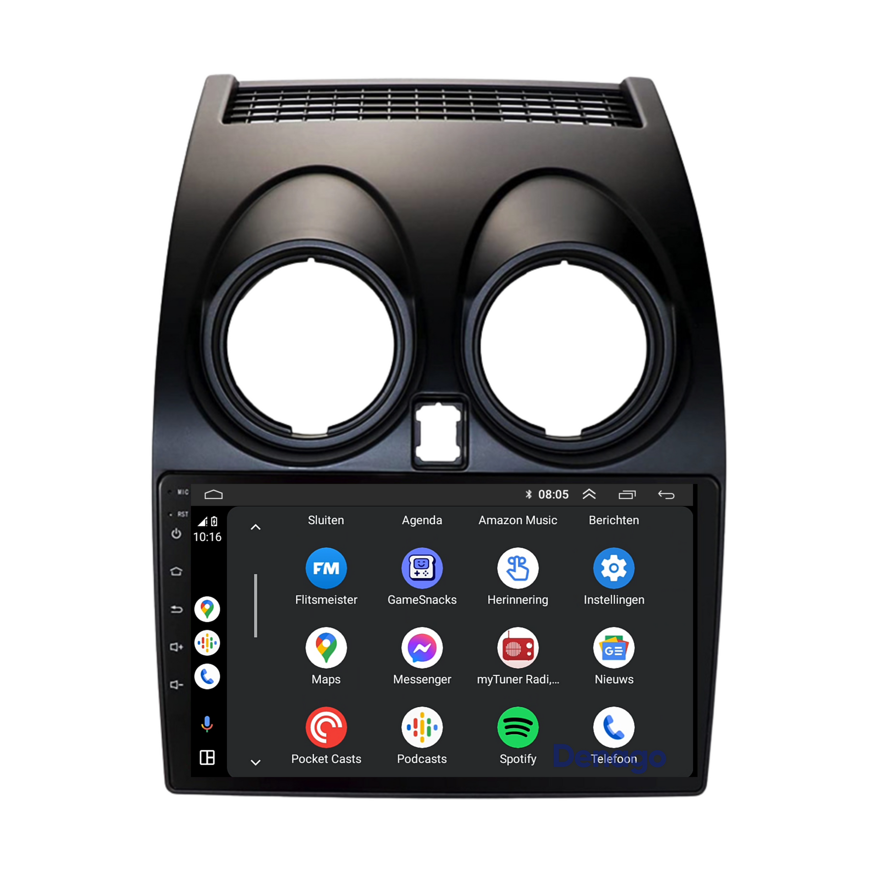 Nissan Qashqai CarPlay autoradio | Denago DNG-A28 | 9 inch | Android 13 | Draadloos CarPlay & Android Auto