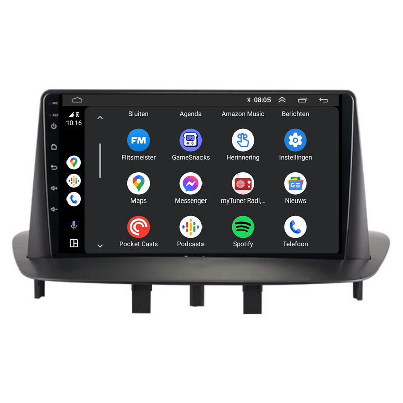 Renault Megane 3 | Fluence | Android 13 | Autoradio | 2008 t/m 2016 | Carplay & Android Auto-3