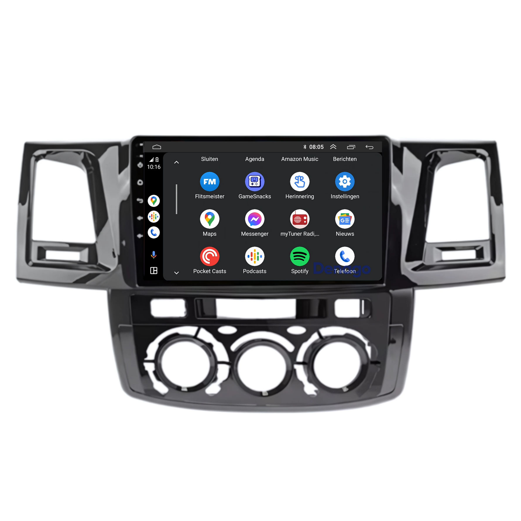 Toyota Hilux CarPlay autoradio | 2008 t/m 2016 | Denago DNG-A34 | 9 inch | Android 13 | Draadloos CarPlay & Android Auto