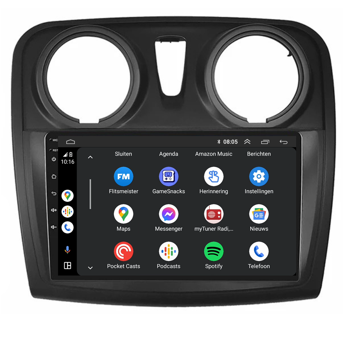Dacia Sandero | Android 13 | Autoradio | 2013 t/m 2020 | Carplay & Android Auto-2