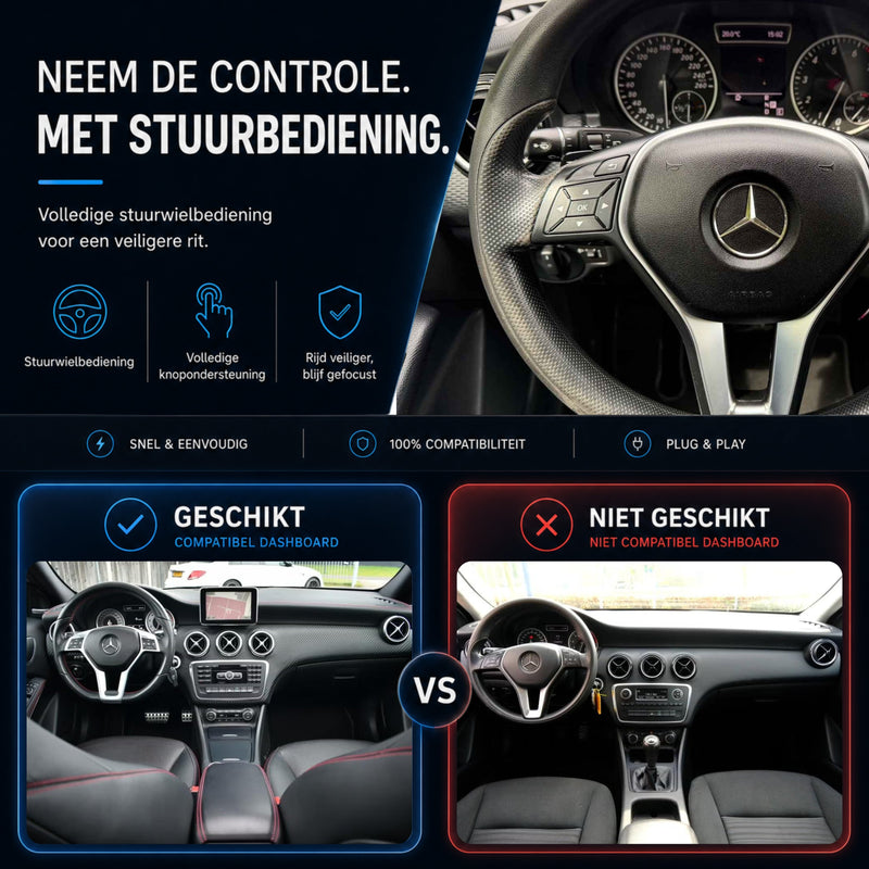 Mercedes A-Klasse | 2012 t/m 2015 | CarPlay & Android Auto Box | NTG 4.5-6
