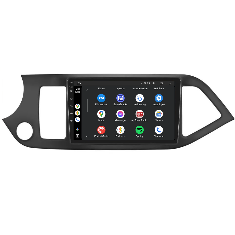 Kia Picanto Android 13 autoradio CarPlay Android Auto 2011-2016-6