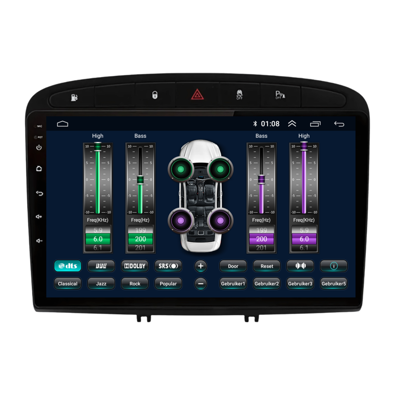 Peugeot 308 | 408 | Android 13 | Autoradio | 2007 t/m 2020 | CarPlay &  Android  Auto-7