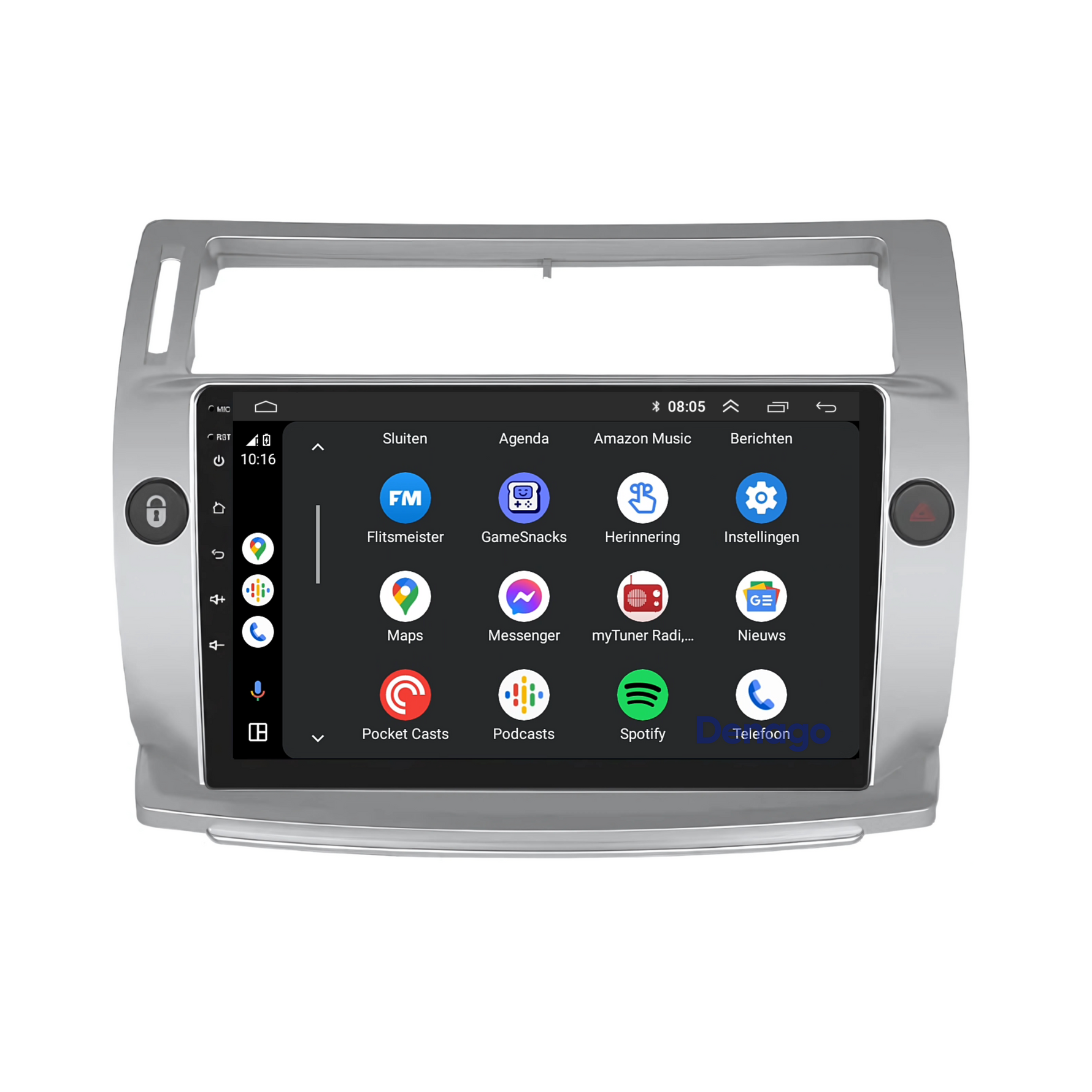 Citroën C4 CarPlay autoradio | 2004 t/m 2010 | Denago DNG-A35 | 9 inch | Android 13 | Draadloos CarPlay & Android Auto