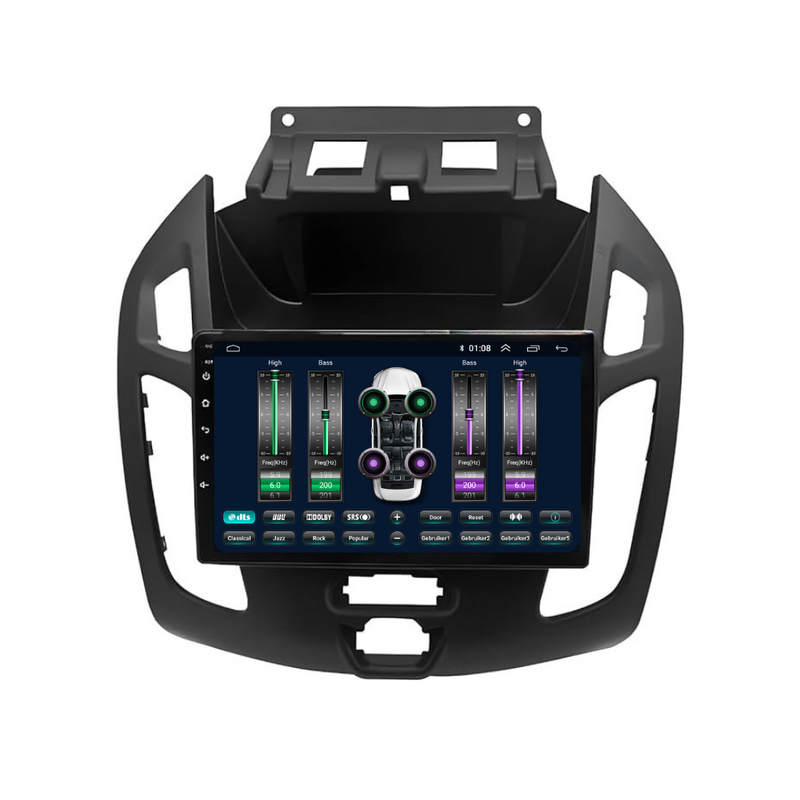 Ford Transit Tourneo Connect CarPlay & Android Auto autoradio | 2013 t/m 2018 | Android 15 | Davilon | Zwart-7