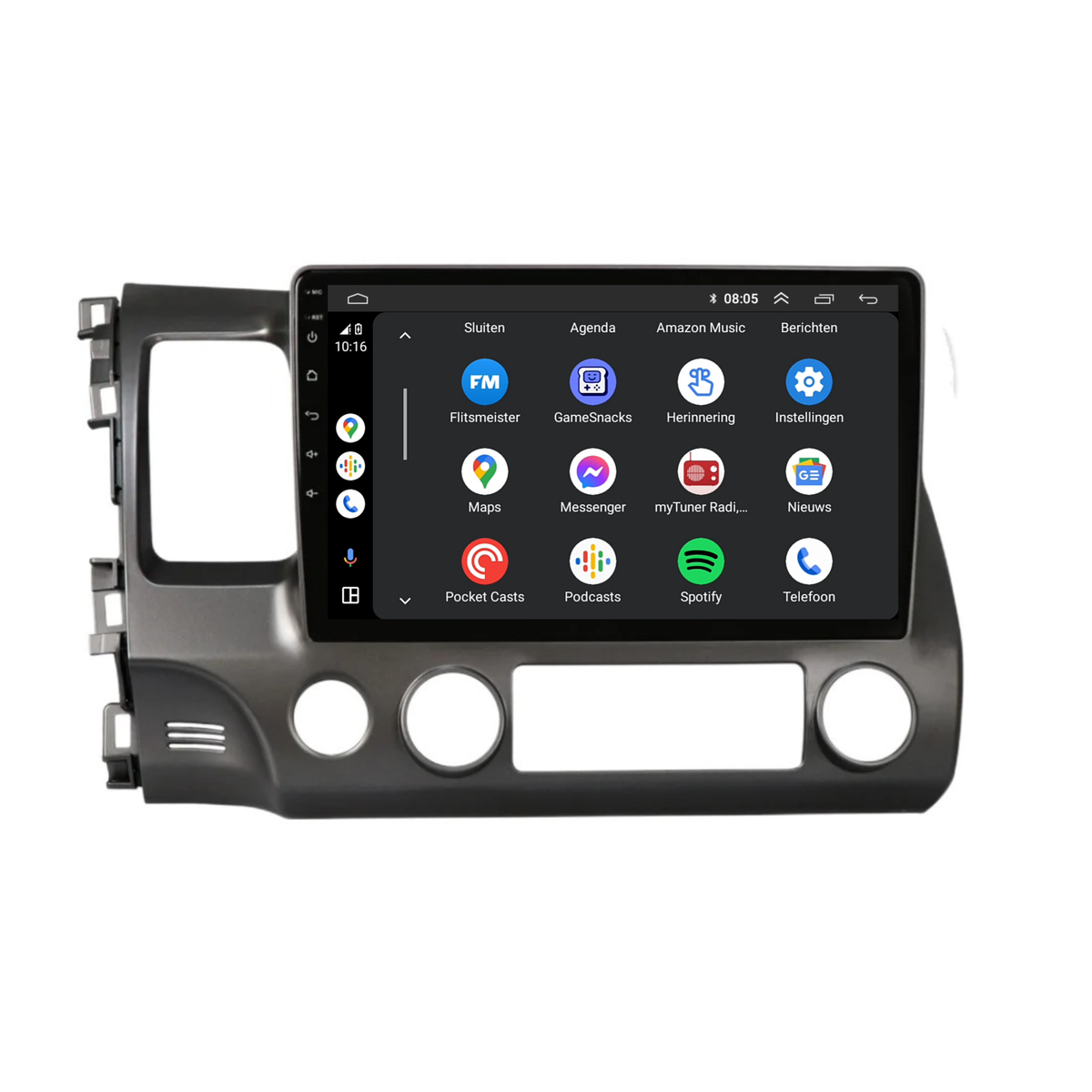 Honda Civic CarPlay | Android 13 | Autoradio | 2007 t/m 2011 | Carplay & Android Auto-3