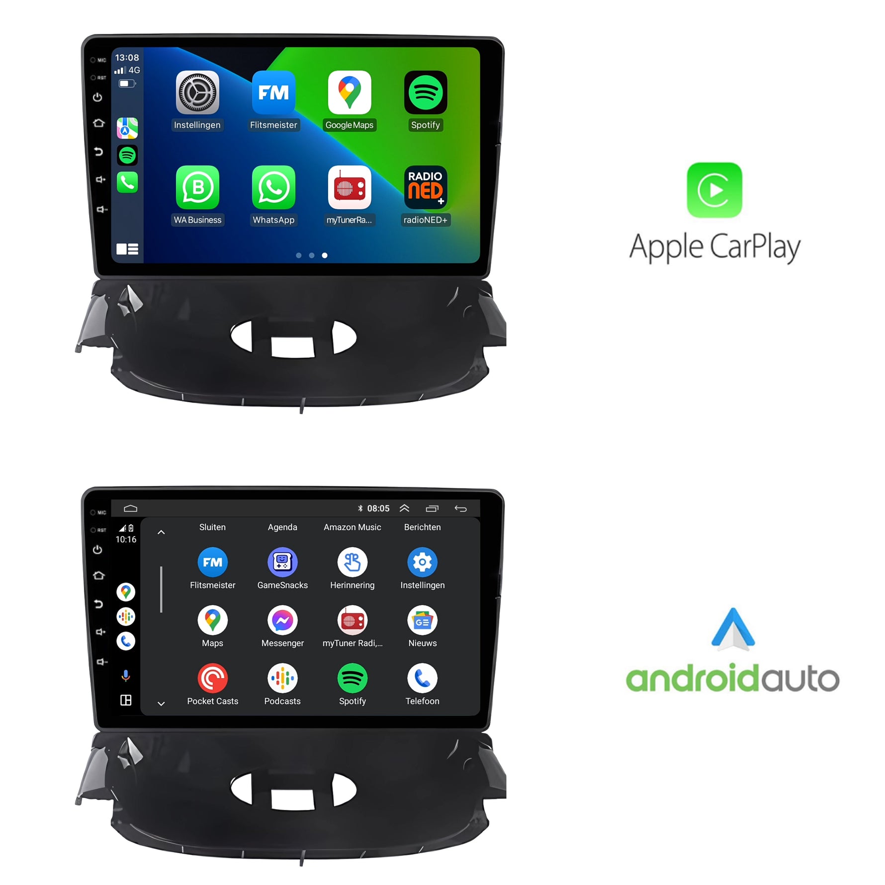 Citroën C2 & Peugeot 206 | Android 13 | Autoradio | 2004 t/m 2013 | CarPlay & Android Auto