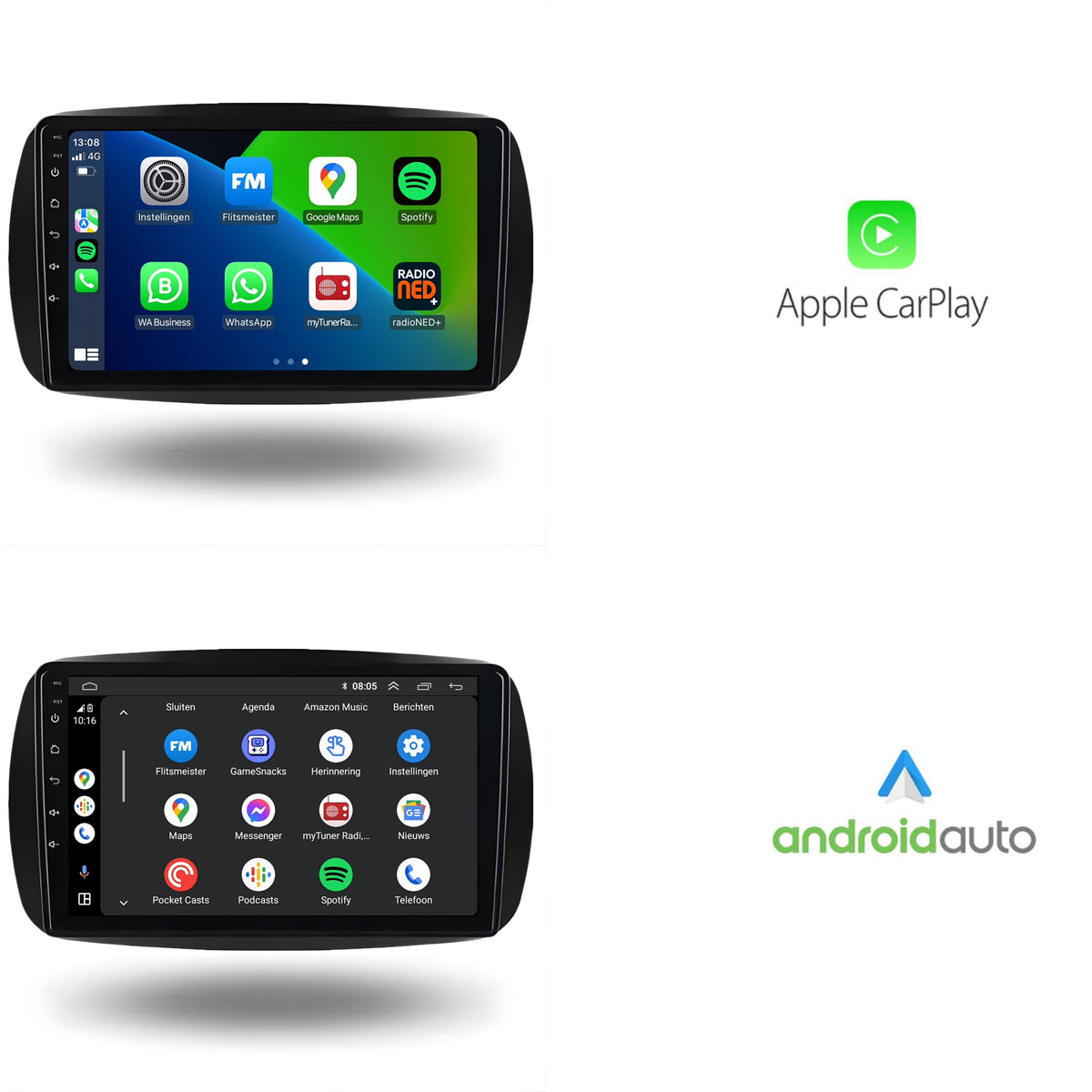 Autoradio CarPlay & Android Auto per Smart Fortwo / Forfour | dal 2015 al 2019 | Android 13 | Davilon-2