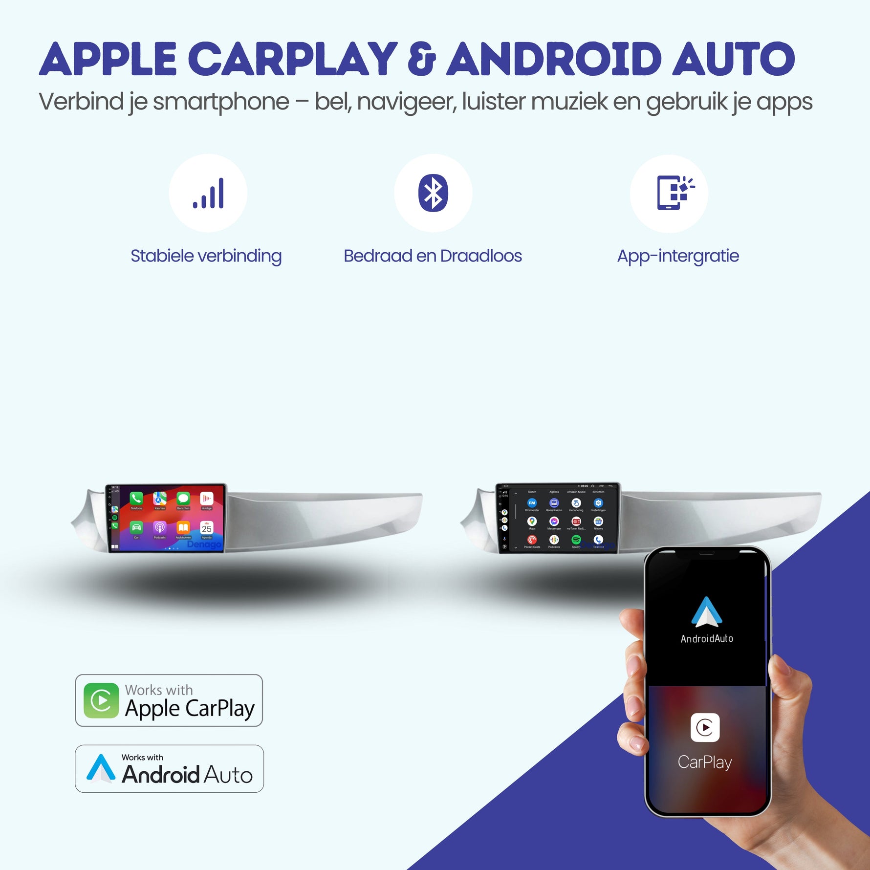 Alfa Romeo Giulietta CarPlay autoradio | 2010 t/m 2014 | Denago DNG-A295 | 9 inch | Android 13 | Draadloos CarPlay & Android Auto