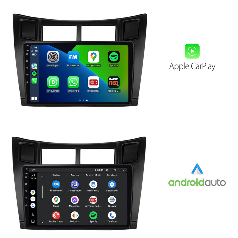 Toyota Yaris | Android 13 | Autoradio | 2005 t/m 2012 | CarPlay & Android Auto-2