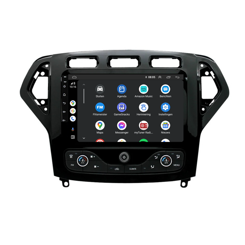 Ford Mondeo CarPlay & Android Auto autoradio | 2007 t/m 2014 | Android 15 | Davilon | Inclusief frame met airco-module-9