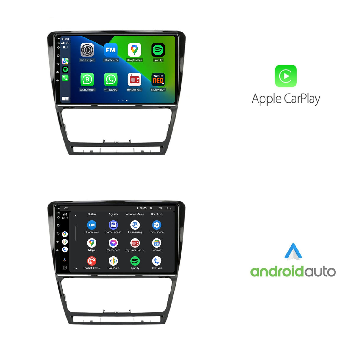 Skoda Octavia | Android 13 | Autoradio | 2007 t/m 2012 | CarPlay & Android Auto-2