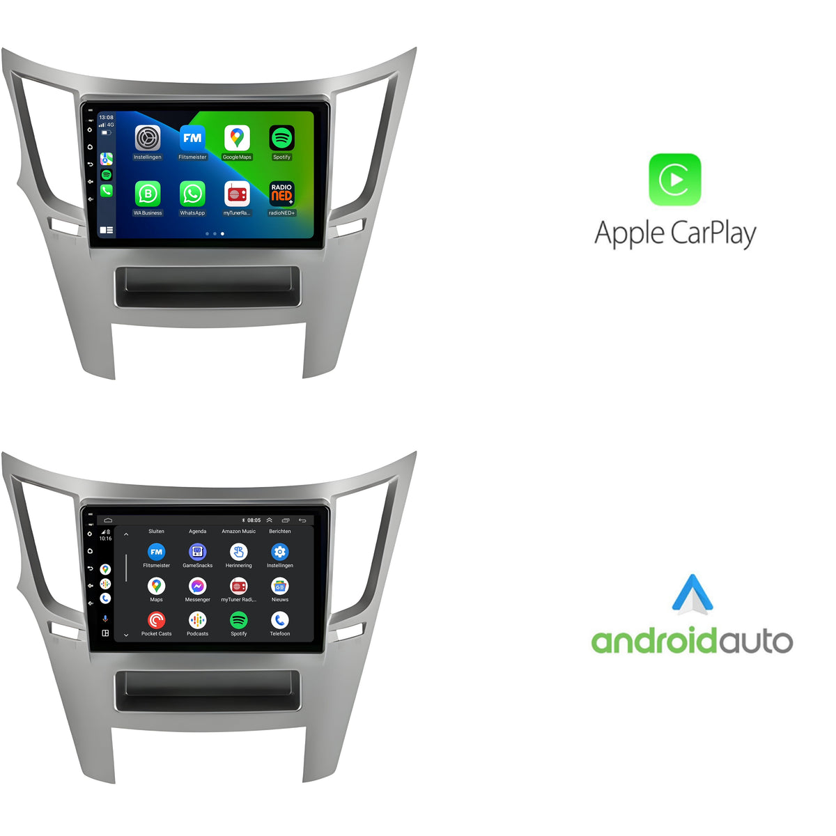 Subaru Legacy CarPlay & Android Auto autoradio | 2009 t/m 2015 | Android 15 | Davilon-2