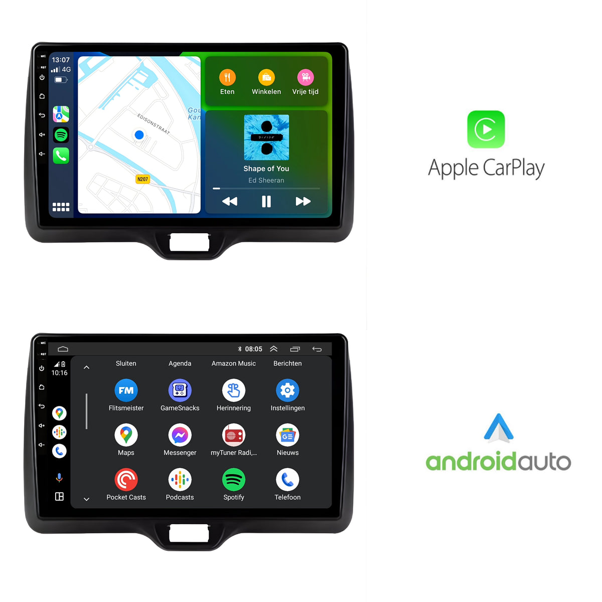 Toyota Yaris CarPlay & Android Auto autoradio | 2020 t/m 2022 | Android 15 | Davilon-2