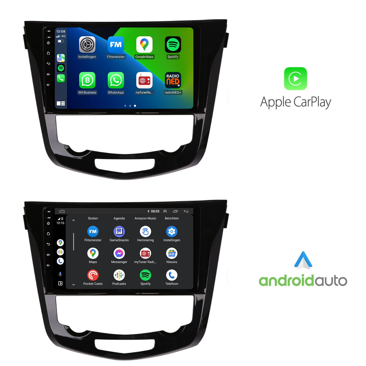 Nissan Qashqai X-Trail CarPlay & Android Auto Autoradio | 2014 bis 2021 | Android 13 | Davilon