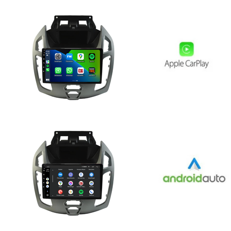 Ford Transit Tourneo Connect CarPlay & Android Auto autoradio | 2013 t/m 2018 | Android 15 | Davilon | Grijs-8