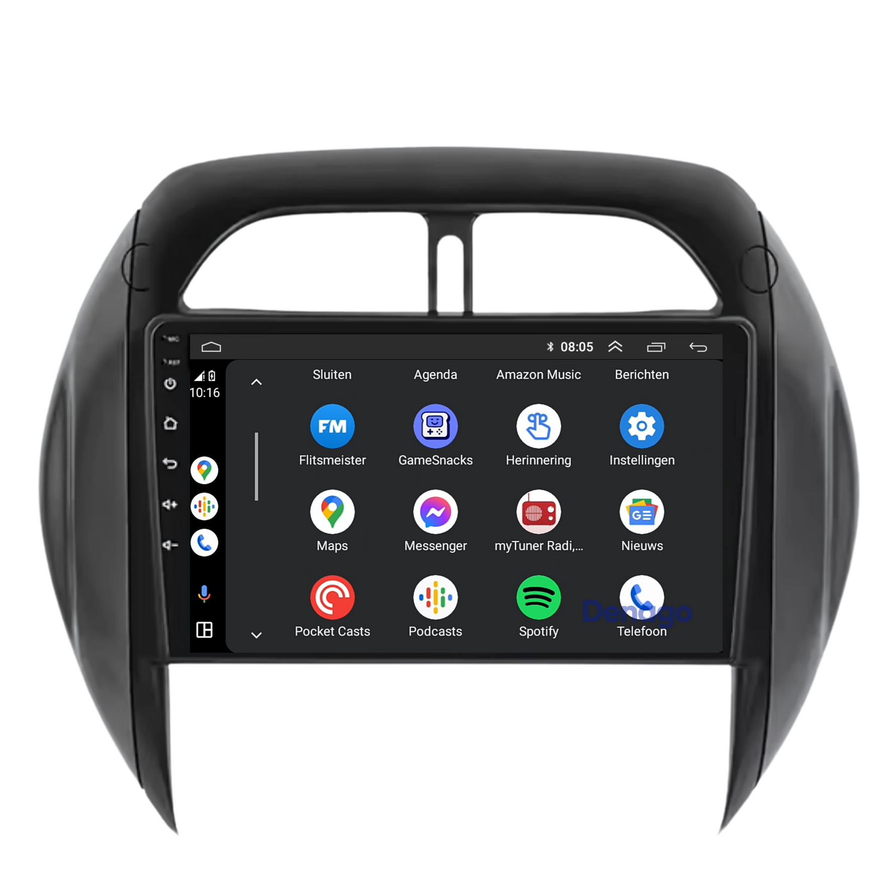 Toyota RAV4 CarPlay autoradio | Denago DNG-A55 | 2004 t/m 2006 | 9 inch | Android 13 | Draadloos CarPlay & Android Auto