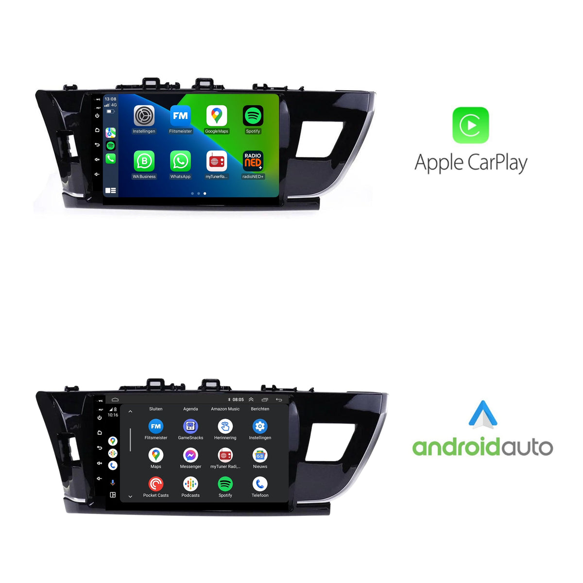 Toyota Corolla | Android 13 | Autoradio | 2014 t/m 2016 | CarPlay & Android Auto-2