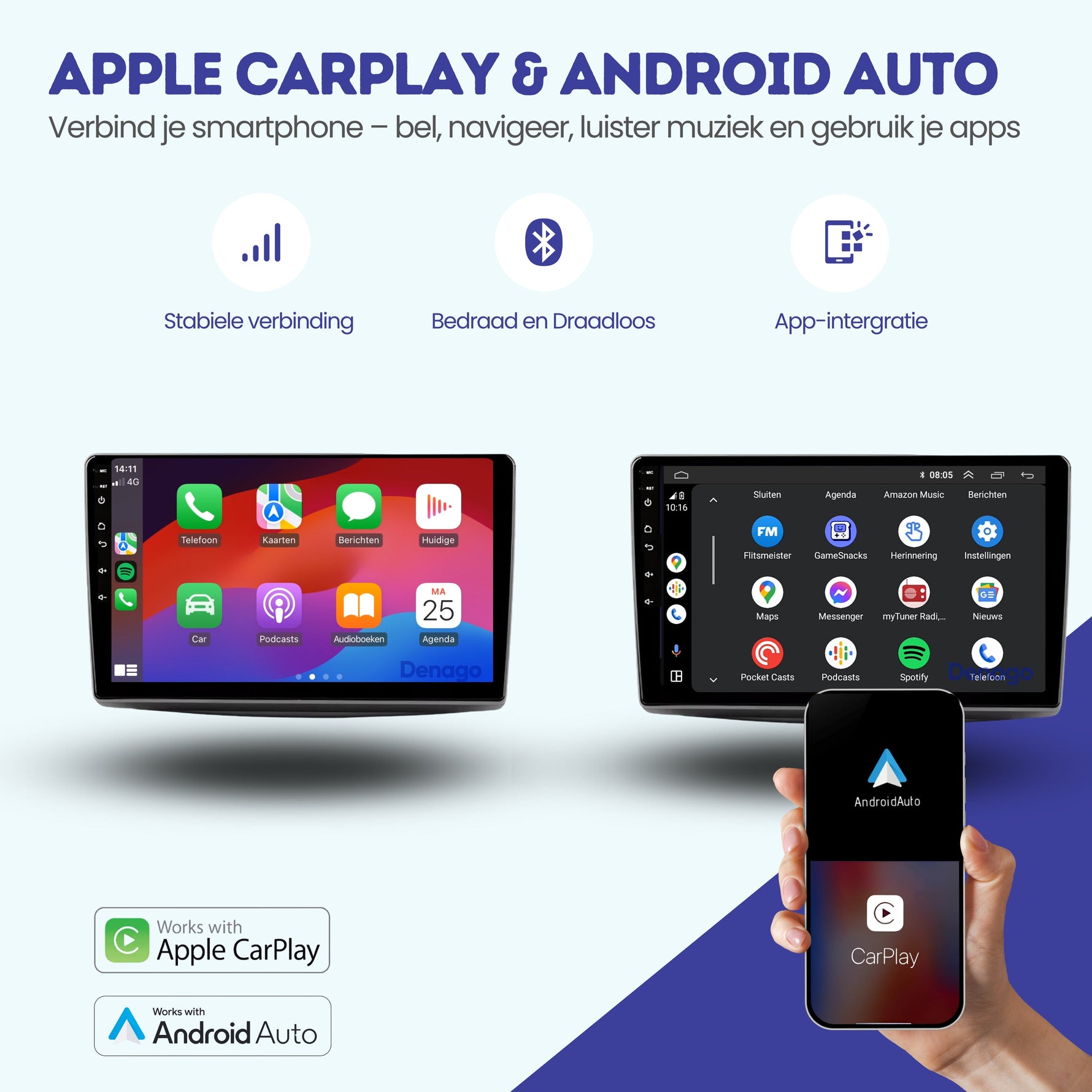 Alfa Romeo MiTo Android 13 autoradio CarPlay Android Auto 2008-2016