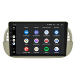 Fiat 500 CarPlay autoradio Beige | 2007 t/m 2015 | Denago DNG-A54 | 9 inch | Android 13 | Draadloos CarPlay & Android Auto