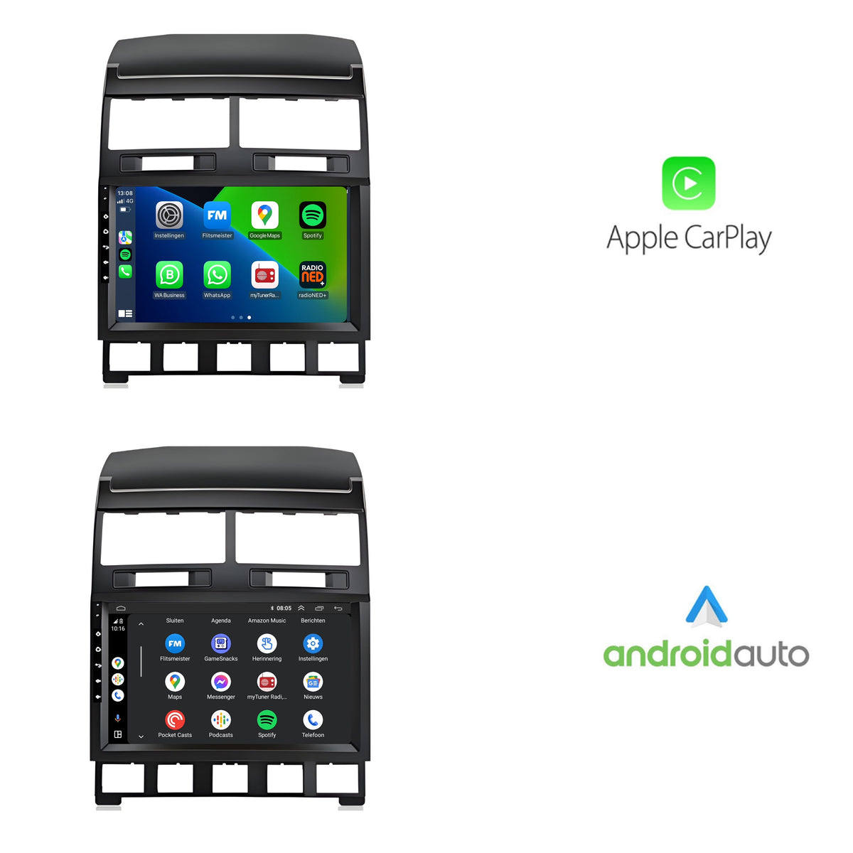 Volkswagen Touareg | Android 13 | Autoradio | 2002 t/m 2010 | CarPlay & Android Auto-2