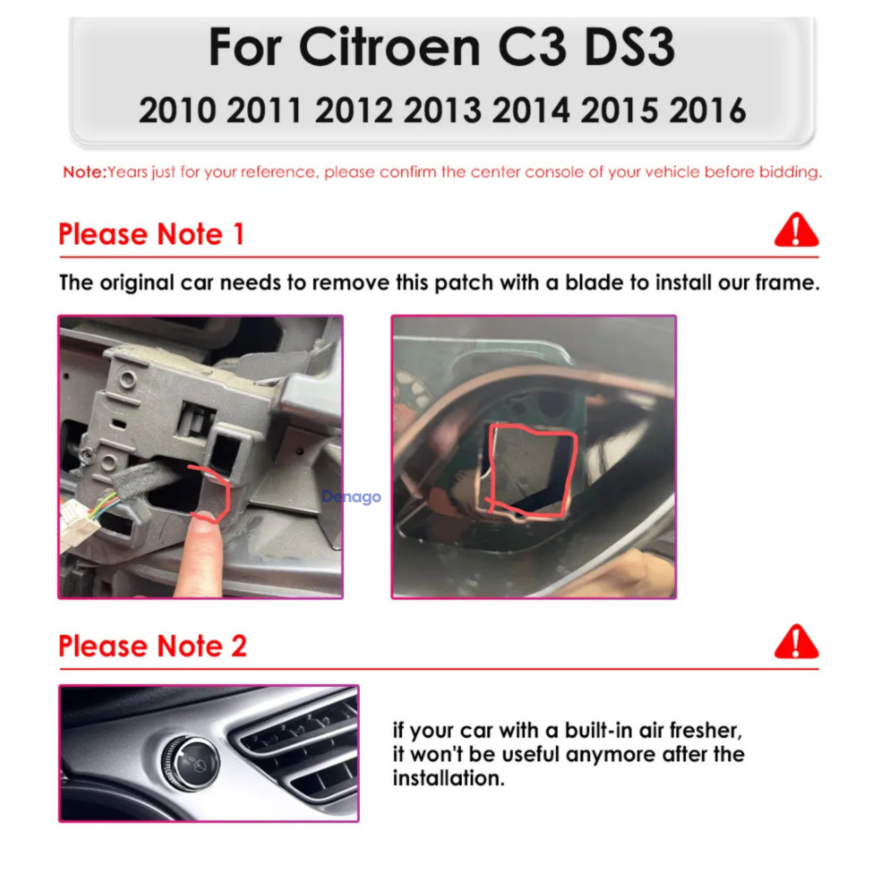 Citroën C3 DS3 Android 13 radio CarPlay Android Auto 2010-2017