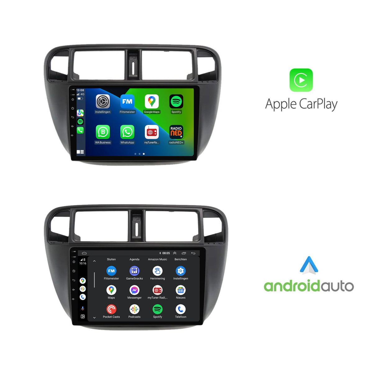 Honda Civic | Android 13 | Autoradio | 1996 t/m 2000 | CarPlay & Android Auto-2
