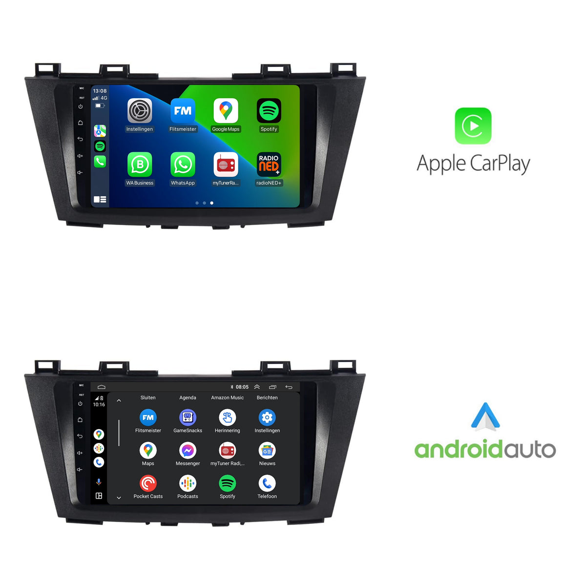 Mazda 5 | Android 13 | Autoradio | 2010 t/m 2015 | CarPlay & Android Auto-2