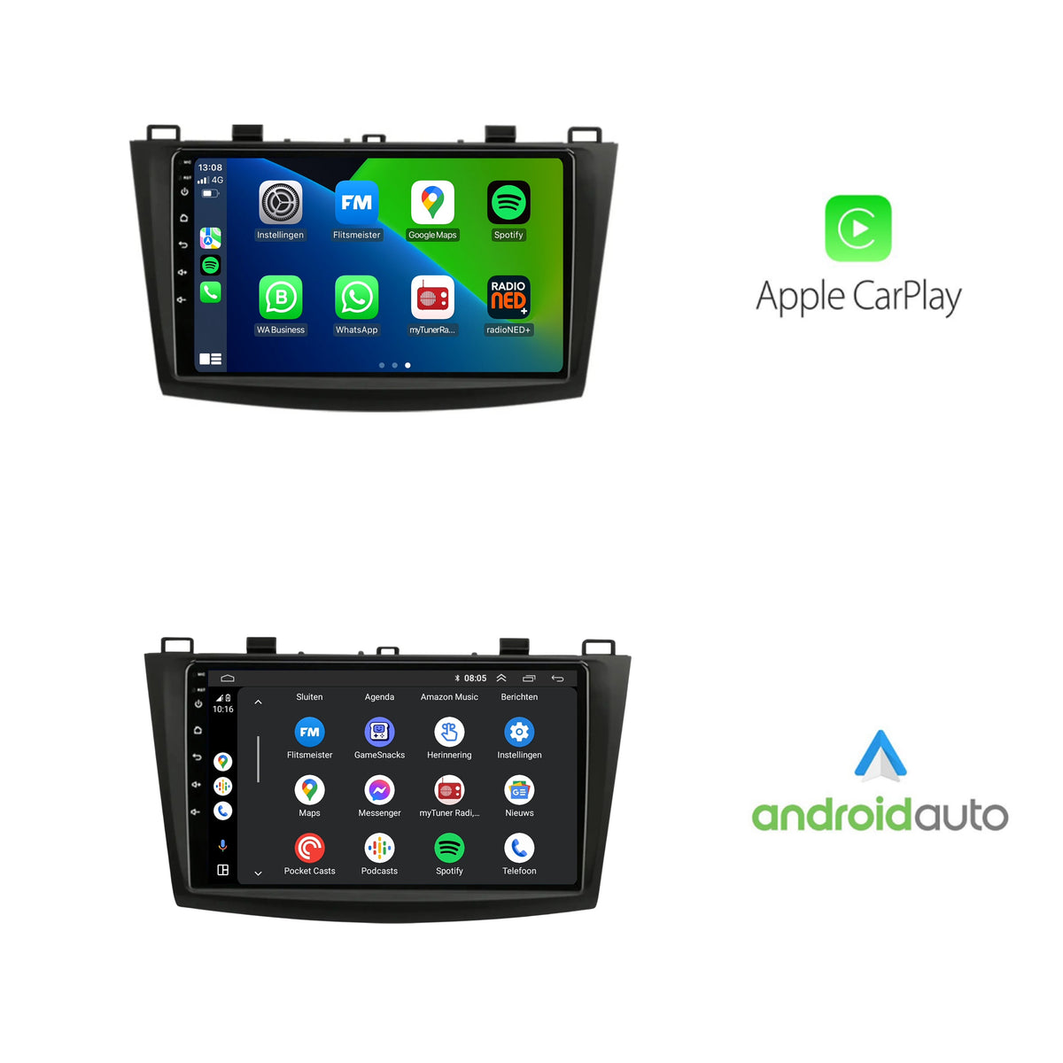 Mazda 3 | Android 13 | Autoradio | 2010 t/m 2013 | CarPlay & Android Auto-2
