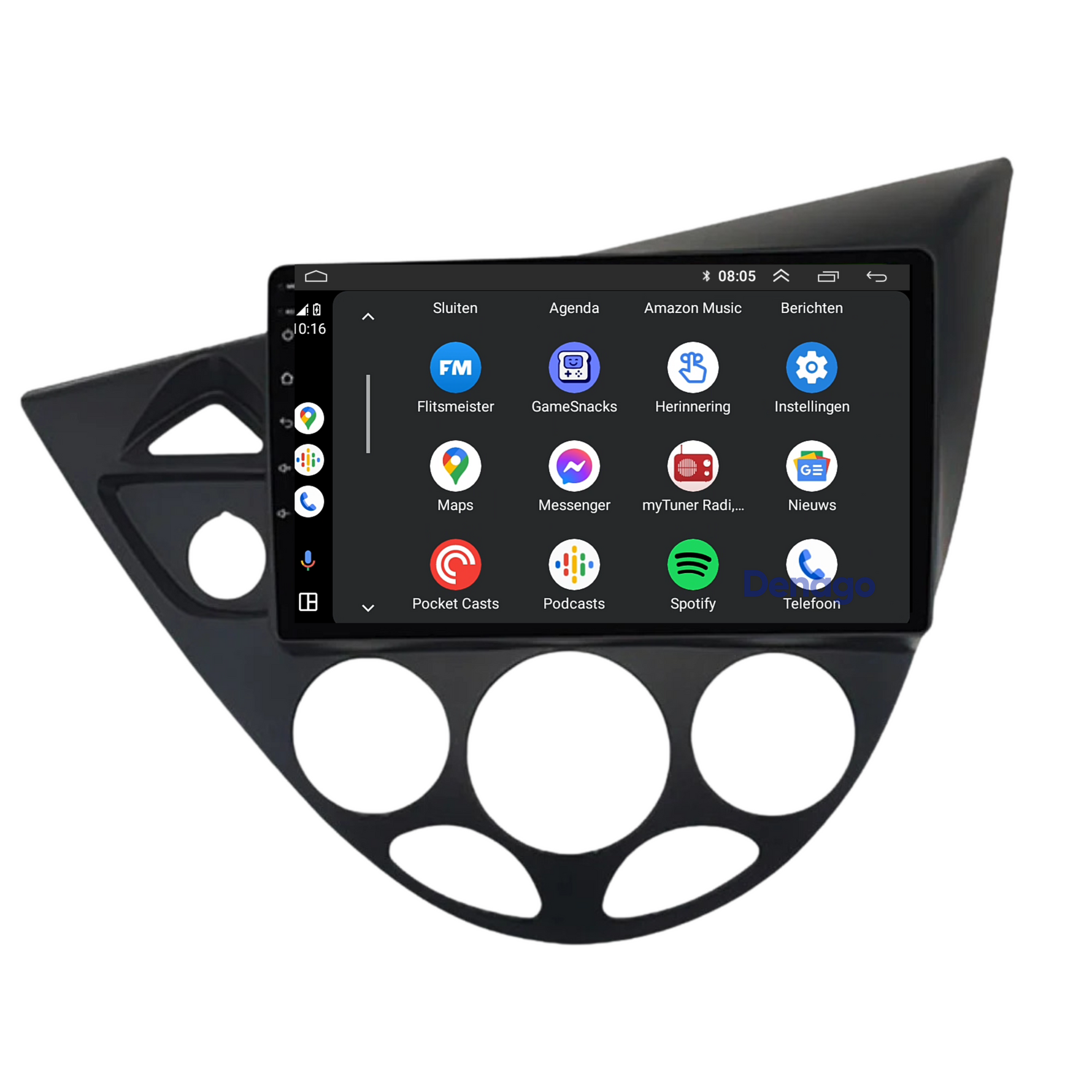 Ford Focus & Fiësta CarPlay autoradio | 1995 t/m 2004 | Denago DNG-A59 | 9 inch | Android 13 | Draadloos CarPlay & Android Auto