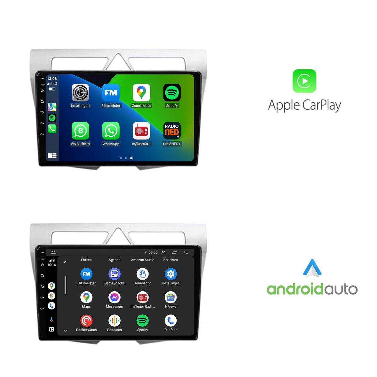 Kia Picanto | Autoradio | 2008 t/m 2010 | Carplay & Android Auto | Zilver-2