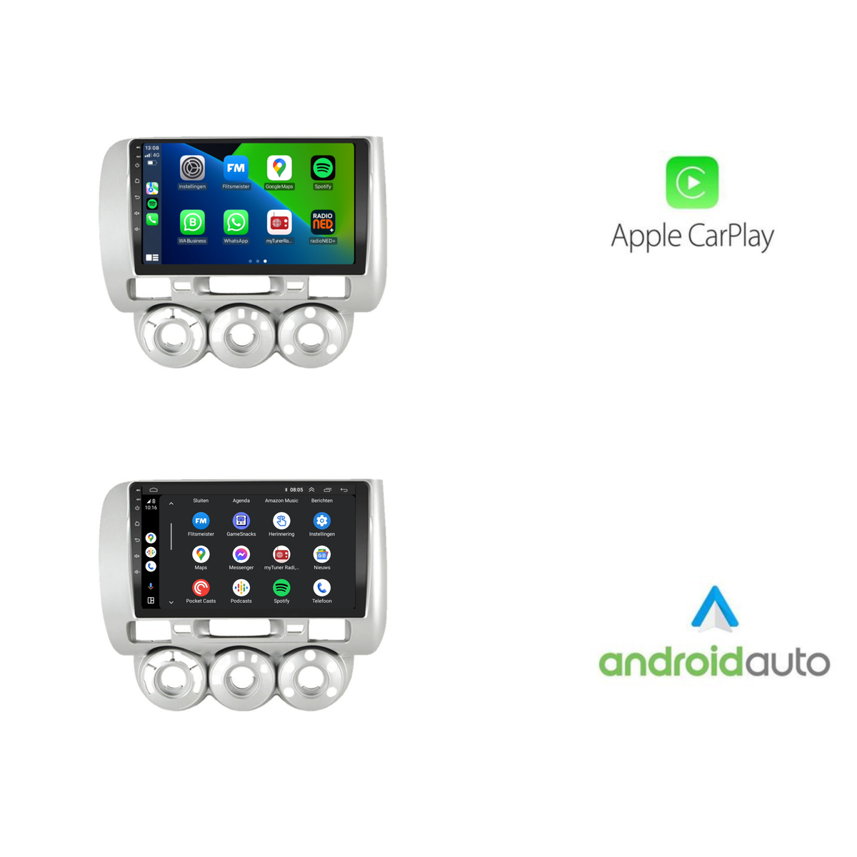 CarPlay Honda Jazz | Android 13 | Autoradio | 2002 t/m 2005 | Carplay & Android Auto-3